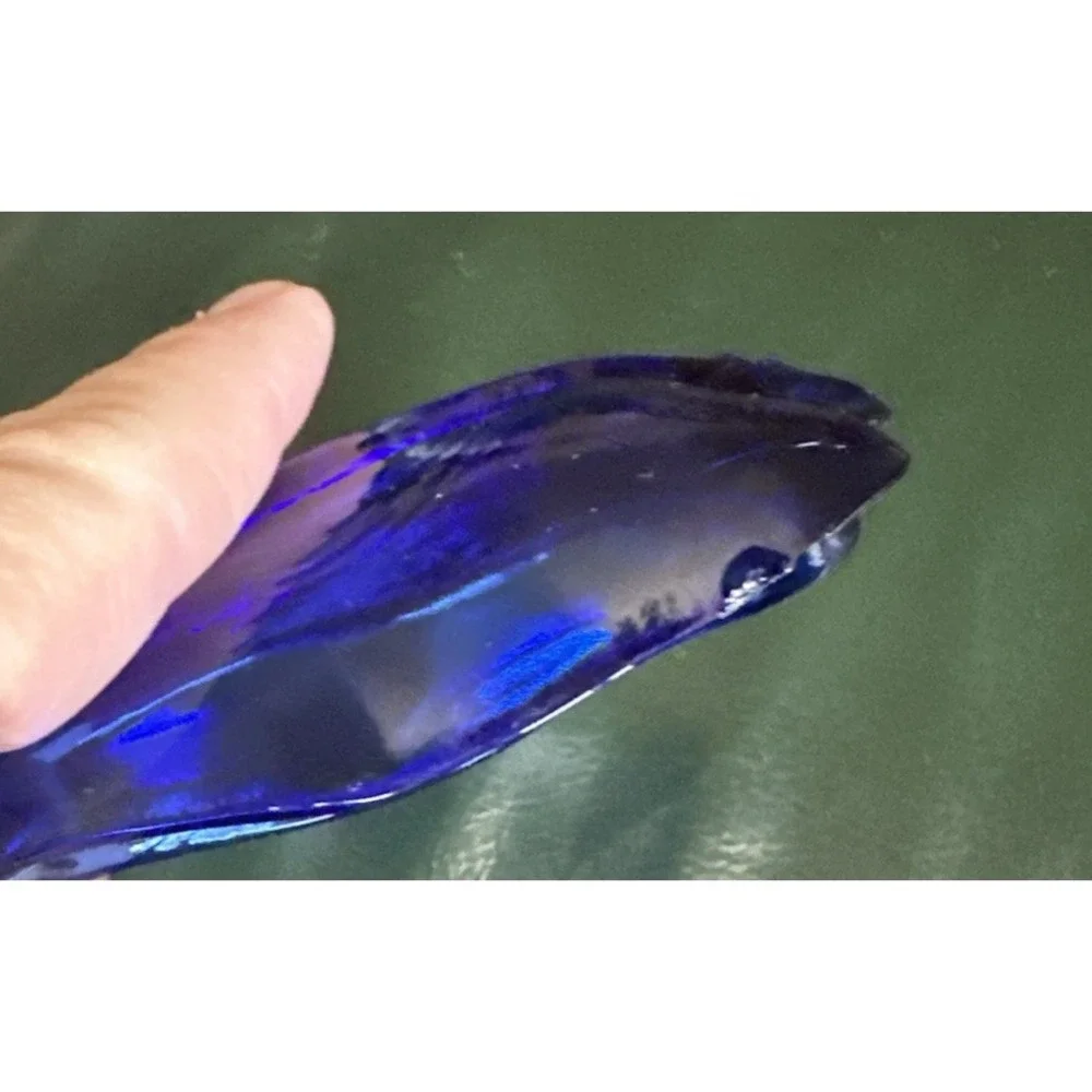 Tiara Glass Vintage Cobalt Blue Elephant Glass Candy Trinket Lidded Dish